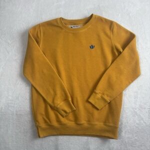 Dutch Bros Coffee Yellow Long Sleeve Sherpa Sweatshirt Men's Small